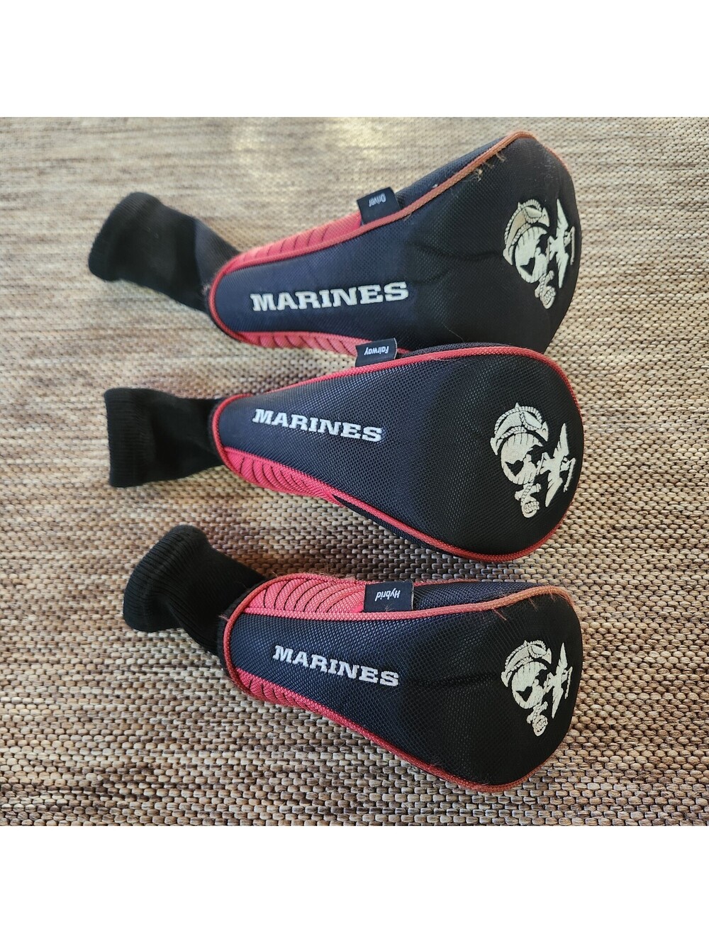 Marines WinCraft Official Golf Club Headcovers: Hybrid Driver Fairway Set x3